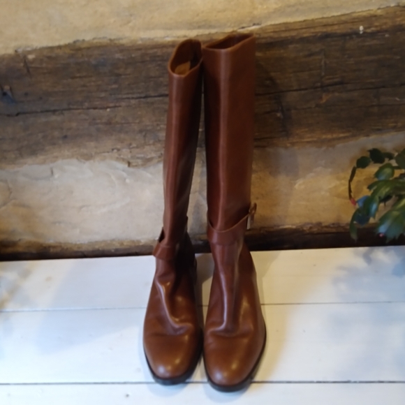 Etienne Aigner Shoes - Etienne Aigner Cognac 'Jordan' Leather Riding Boots Size 9